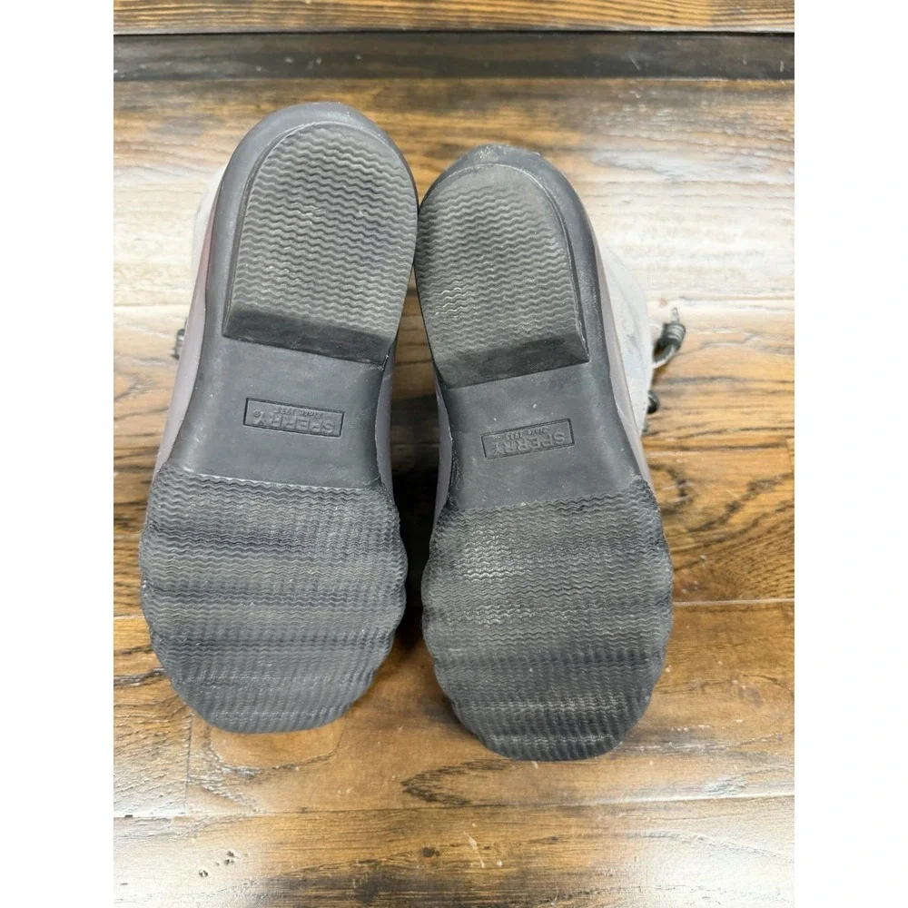 Sperry Duck Boots Gray Silver‎ Camo 5.5 STS87061 Saltwater